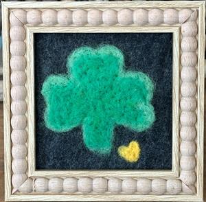 needle felt shamrock