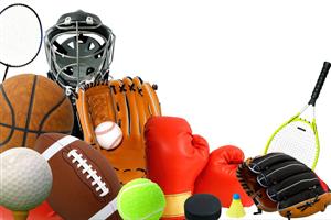 Assorted sports equipment